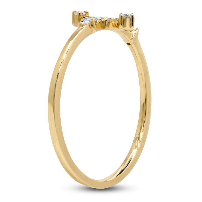 Main Image 2 of Shy Creation Diamond Sideways Cross Ring 1/15 ct tw 14K Yellow Gold SC55008655