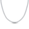 Thumbnail Image 1 of Men's Diamond Hexagon Link Tennis Necklace 2 ct tw Sterling Silver 20&quot;