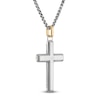 Thumbnail Image 3 of Forged by Jared Men's Cross Necklace Damascus Steel, Sterling Silver & 18K Yellow Gold 24&quot;