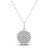 Thumbnail Image 1 of Diamond Beach Scene Necklace 1/4 ct tw Sterling Silver 18&quot;