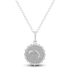 Thumbnail Image 1 of Diamond Dolphin Necklace 1/4 ct tw Sterling Silver 18&quot;