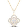 Thumbnail Image 1 of Diamond Clover Necklace 1 ct tw 10K Yellow Gold 18&quot;