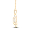 Thumbnail Image 2 of Diamond Clover Necklace 1 ct tw 10K Yellow Gold 18&quot;