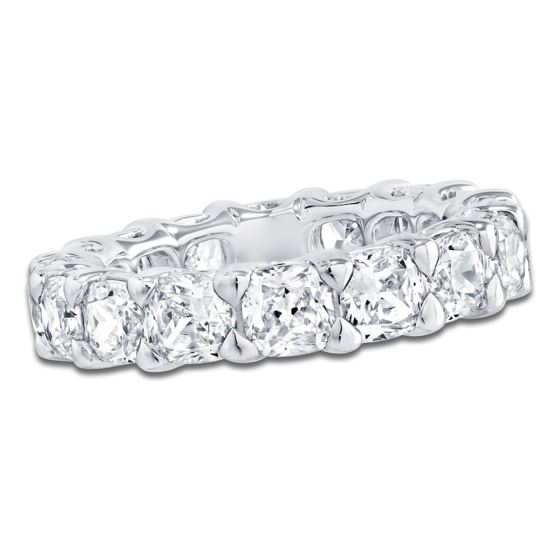 Certified Cushion-Cut Diamond Eternity Band 6-3/4 ct tw Platinum