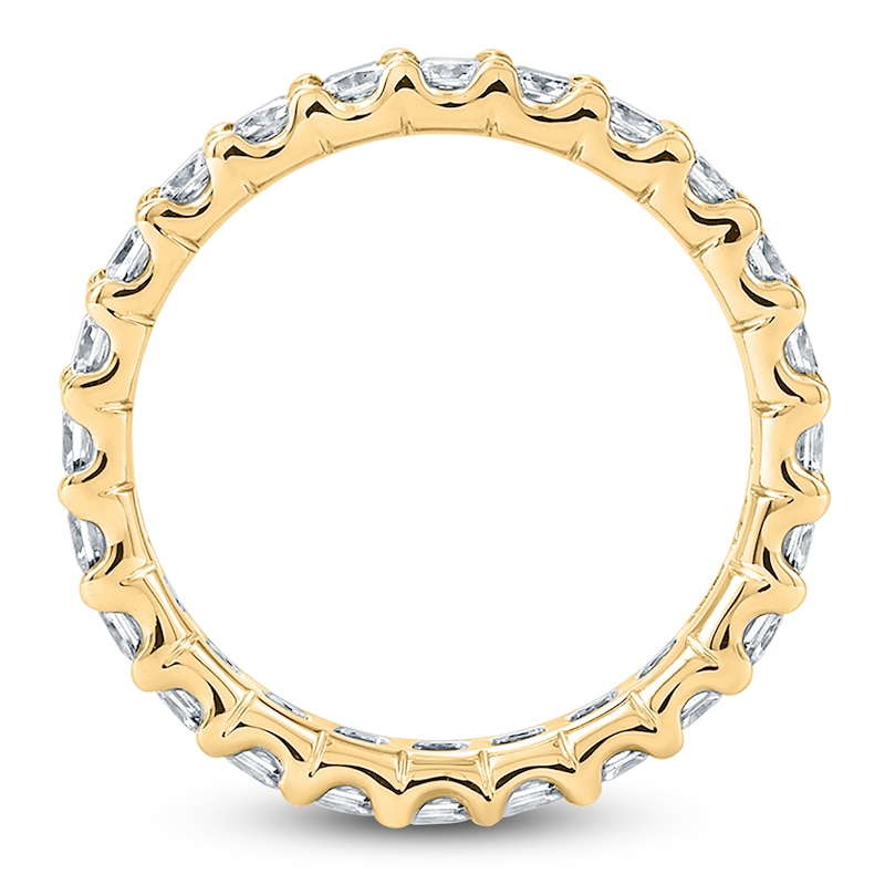 Main Image 2 of Certified Princess-Cut Diamond Eternity Band 1-5/8 - 2 ct tw 14K Yellow Gold