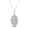 Thumbnail Image 2 of Aster Birth Flower Diamond Necklace 1/4 ct tw Sterling Silver 18&quot;