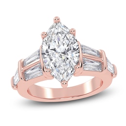 Marquise-Cut Created By Jared Studio Lab-Created Diamond Engagement Ring 4-1/2 ct tw 14K Rose Gold