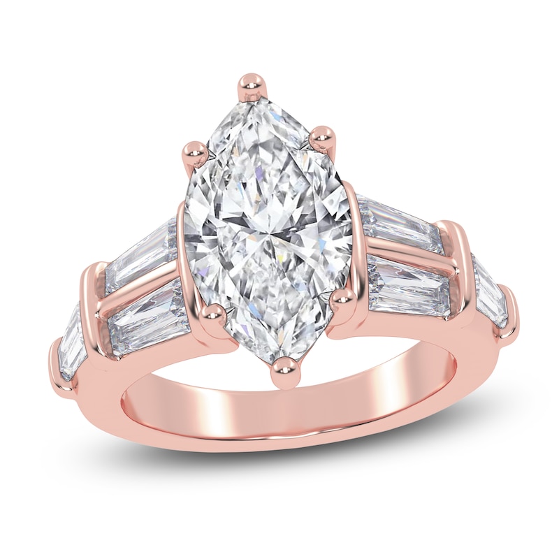 Main Image 1 of Marquise-Cut Created By Jared Studio Lab-Created Diamond Engagement Ring 4-1/2 ct tw 14K Rose Gold