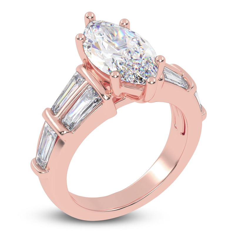 Main Image 2 of Marquise-Cut Created By Jared Studio Lab-Created Diamond Engagement Ring 4-1/2 ct tw 14K Rose Gold