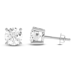 Round-Cut Lab-Created Diamond Solitaire Stud Earrings 2-1/2 ct tw 14K White Gold (SI2/F)