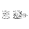 Thumbnail Image 2 of Round-Cut Lab-Created Diamond Solitaire Stud Earrings 2-1/2 ct tw 14K White Gold (SI2/F)