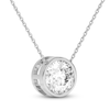 Thumbnail Image 3 of Round-Cut Lab-Created Diamond Solitaire Bezel-Set Necklace 2 ct tw 18K White Gold 18&quot; (VS2/F)