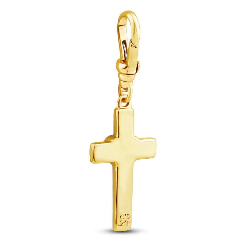 Main Image 3 of Charm'd by Lulu Frost Diamond Accent Heart Cross Charm 10K Yellow Gold