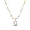 Thumbnail Image 1 of J'Lure Oval Portrait-Cut Lab-Created Diamond Necklace 4-1/3 ct tw 14K Yellow Gold 16.5&quot;