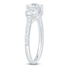 Thumbnail Image 2 of Round-Cut Lab-Created Diamond Three-Stone Engagement Ring 2 ct tw 14K White Gold