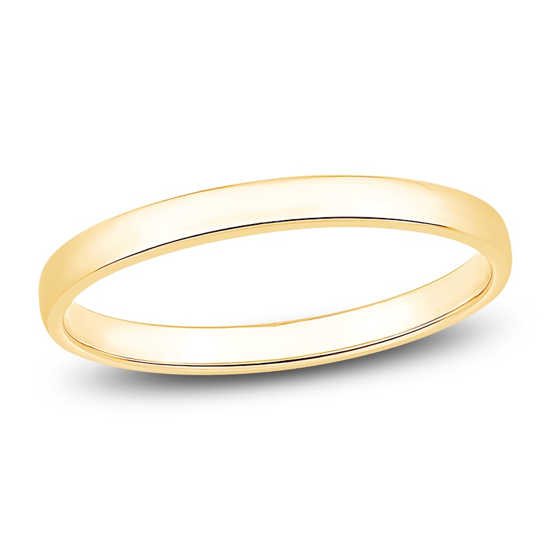 Main Image 1 of Comfort Fit Wedding Band 10K Yellow Gold 2mm Size 7