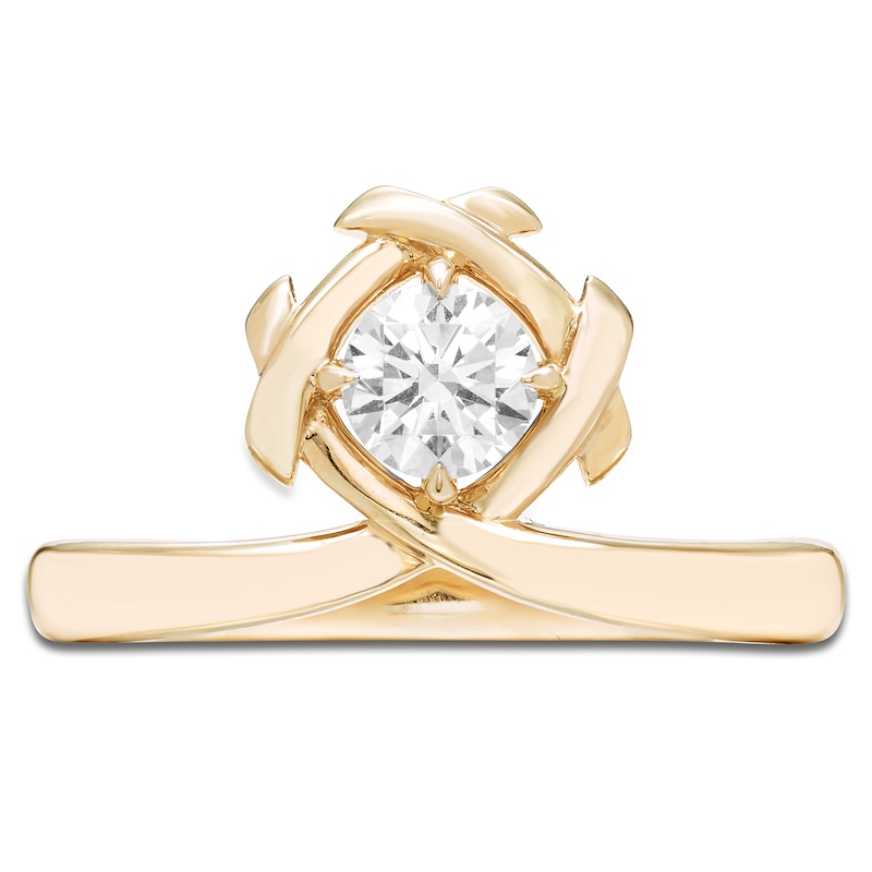 Main Image 3 of Unspoken Round-Cut Diamond Ring 3/4 ct tw 14K Yellow Gold (I1/I)