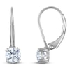 Thumbnail Image 1 of Round-Cut Lab-Created Diamond Solitaire Drop Earrings 1/2 ct tw 14K White Gold (SI2/F)