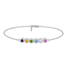 Birthstone Family & Mother's Bracelet (3-6 Stones)