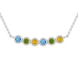 Birthstone Family & Mother's Necklace (3-6 Stones)