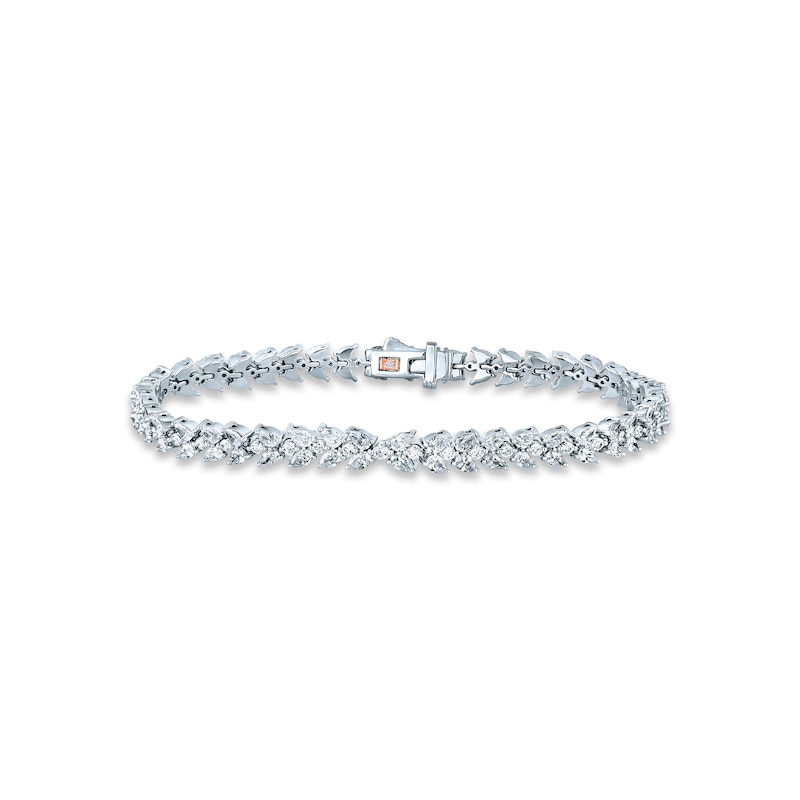 Pnina Tornai Diamond Tennis Bracelet 5 ct tw Round/Pear-shaped 14K White Gold