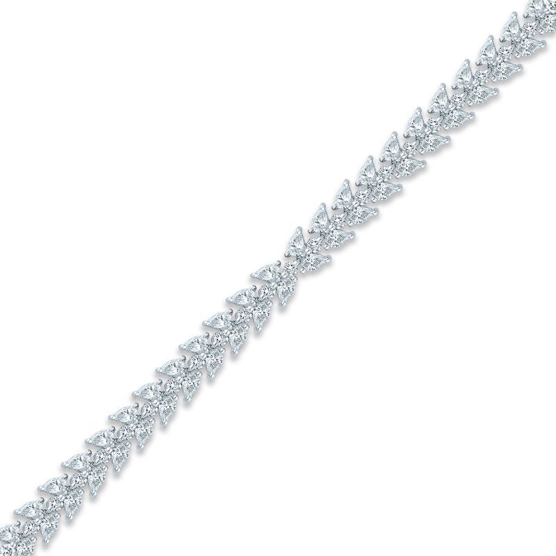 Pnina Tornai Diamond Tennis Bracelet 5 ct tw Round/Pear-shaped 14K White Gold