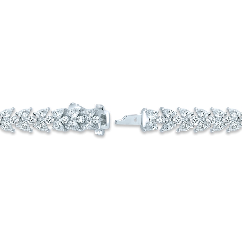 Pnina Tornai Diamond Tennis Bracelet 5 ct tw Round/Pear-shaped 14K White Gold