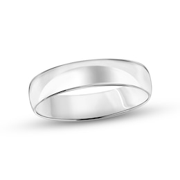 Polished Wedding Band 14K White Gold 5.0mm