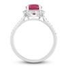 Thumbnail Image 2 of Natural Ruby Engagement Ring 1/6 ct tw Diamonds 14K White Gold