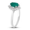 Thumbnail Image 2 of Natural Emerald Engagement Ring 1/10 ct tw Diamonds 14K White Gold