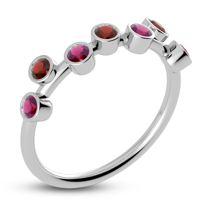 Main Image 2 of Juliette Maison Natural Rhodolite Garnet & Natural Garnet Ring 10K White Gold