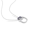 Thumbnail Image 2 of Natural Blue Sapphire Heart Necklace 10K White Gold 17&quot;