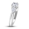 Thumbnail Image 1 of Diamond 3-Stone Engagement Ring 1 ct tw Round/Pear 14K White Gold