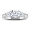 Thumbnail Image 2 of Diamond 3-Stone Engagement Ring 1 ct tw Round/Pear 14K White Gold