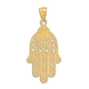 Thumbnail Image 2 of Diamond-Cut Hamsa Charm 14K Yellow Gold