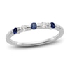 Thumbnail Image 1 of Natural Blue Sapphire Stackable Ring 1/10 ct tw Round 14K White Gold