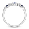 Thumbnail Image 2 of Natural Blue Sapphire Stackable Ring 1/10 ct tw Round 14K White Gold