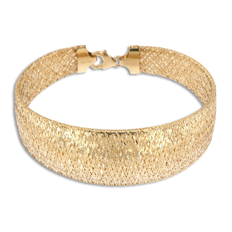 Main Image 1 of Italia D'Oro Solid Omega Chain Bracelet 14K Yellow Gold 7.5&quot;