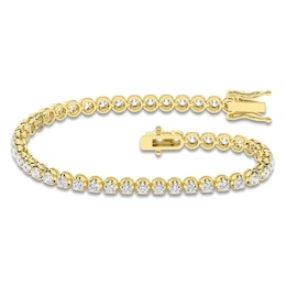 Lab-Created Diamond Tennis Bracelet 3 ct tw 14K Yellow Gold 7.25&quot;