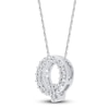 Thumbnail Image 2 of Diamond Letter Q Necklace 1/20 ct tw Round 14K White Gold 18&quot;