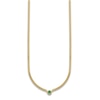 Thumbnail Image 2 of Natural Emerald Curb Necklace 14K Yellow Gold 18&quot;