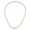 Thumbnail Image 4 of Natural Emerald Curb Necklace 14K Yellow Gold 18&quot;