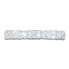 Thumbnail Image 3 of Diamond Anniversary Band 2 ct tw Round/Emerald 14K White Gold