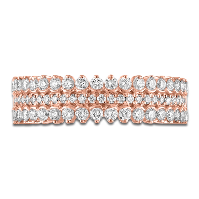 Diamond Multi-Row Anniversary Band 3/4 ct tw 14K Rose Gold | Jared