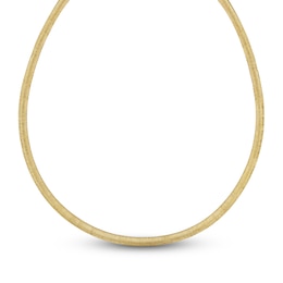 Italia D'Oro Reversible Omega Chain Necklace 14K Yellow Gold 18&quot; 6.0mm