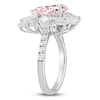 Thumbnail Image 1 of Pear-Shaped Pink & Multi-Shape White Lab-Created Diamond Fashion Ring 4-1/2 ct tw 14K White Gold