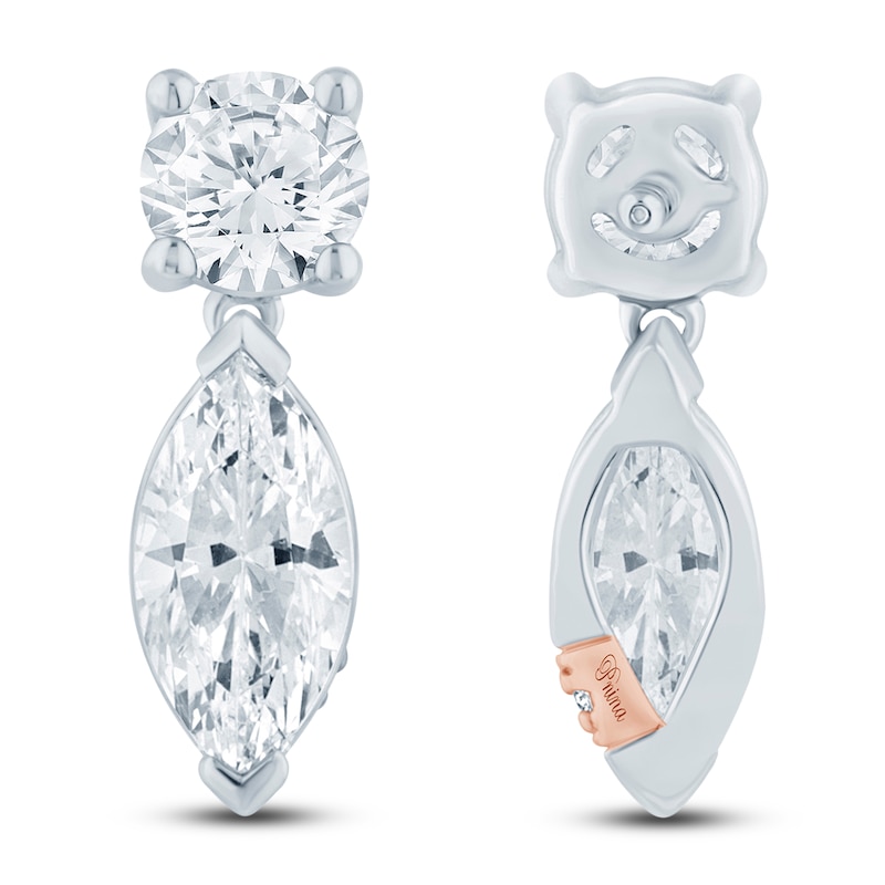 Main Image 2 of Pnina Tornai Marquise & Round-Cut Lab-Created Diamond Dangle Earrings 1-1/2 ct tw 14K White Gold