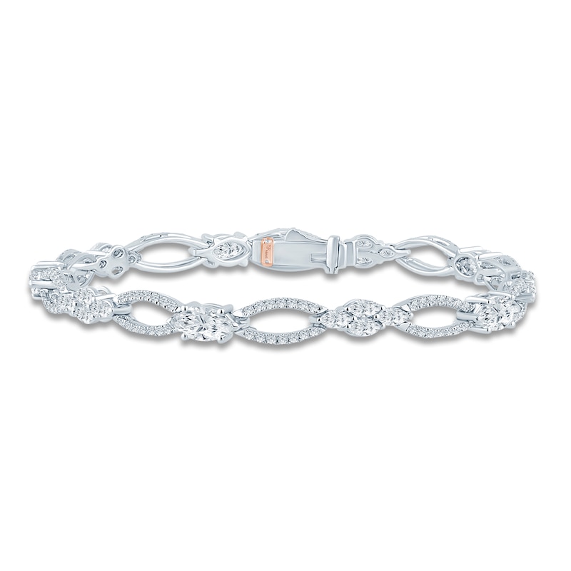 Main Image 1 of Pnina Tornai Marquise-Cut & Round Lab-Created Diamond Bracelet 5 ct tw 14K White Gold 7&quot;