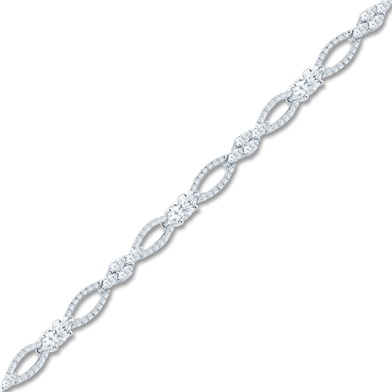 Main Image 2 of Pnina Tornai Marquise-Cut & Round Lab-Created Diamond Bracelet 5 ct tw 14K White Gold 7&quot;