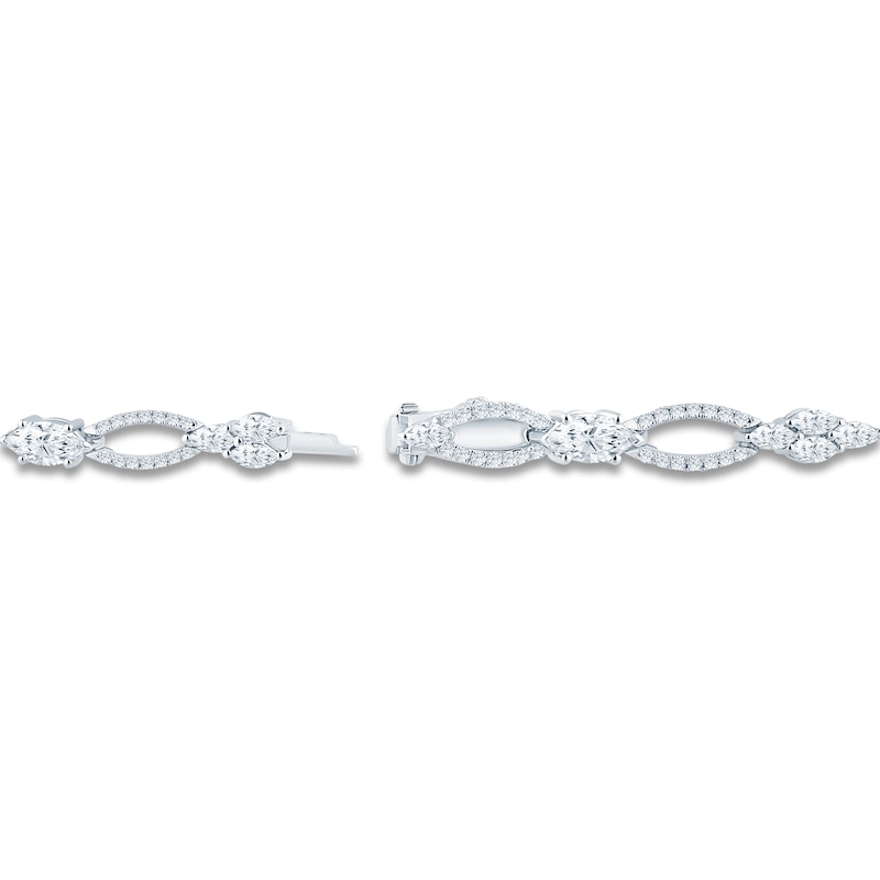 Main Image 3 of Pnina Tornai Marquise-Cut & Round Lab-Created Diamond Bracelet 5 ct tw 14K White Gold 7&quot;